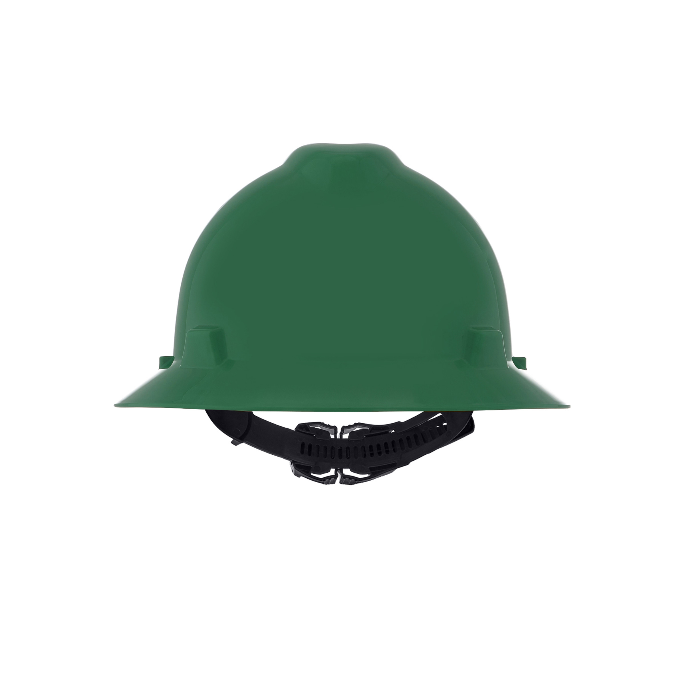 V-Gard Slotted Full-Brim Hat, Green, w/1-Touch Suspension